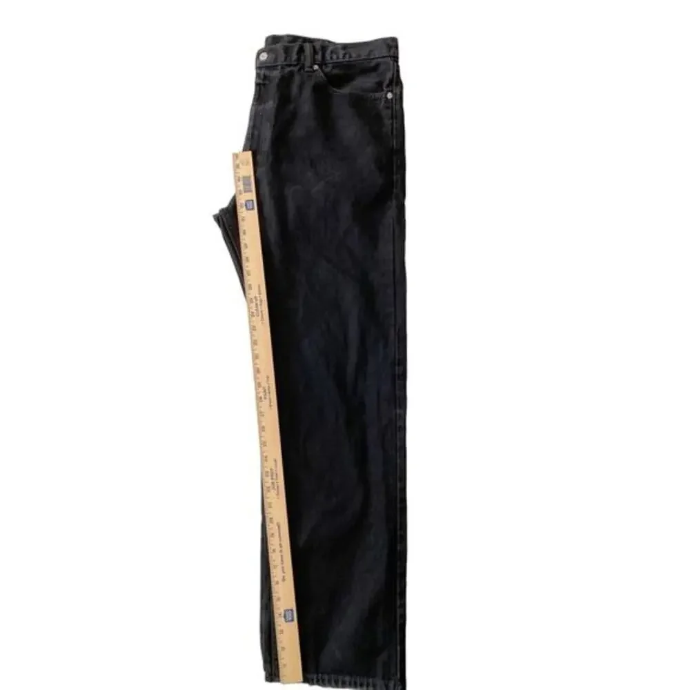 Levi's 505 Jeans Mens Size W40 L 34‎ Black Straight Relaxed Fit 32